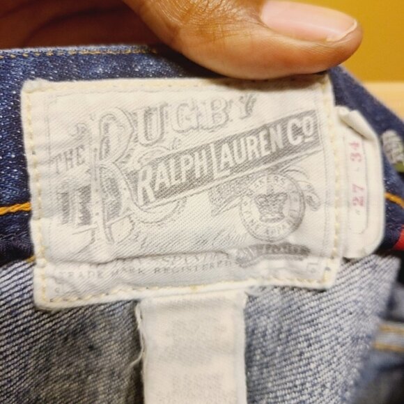 Ralph Lauren | Rugby Men's Vintage Distressed Slim Tapered Jeans (Size 27 x 34) - Picture 2 of 15